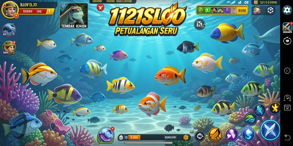 Gameplay Tembak Ikan yang seru dan penuh warna.