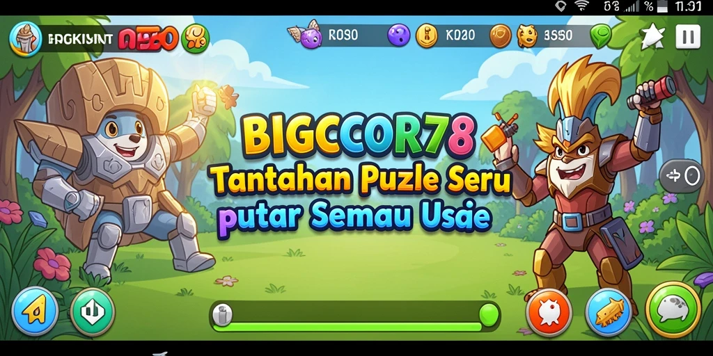 Screenshot gameplay menampilkan serunya tantangan puzzle BIGCOR78.