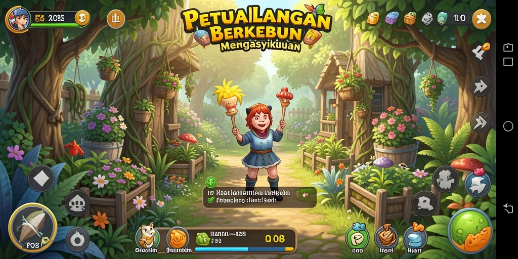 Tampilan gameplay FO8 yang seru dan dinamis di ladang pertanian.