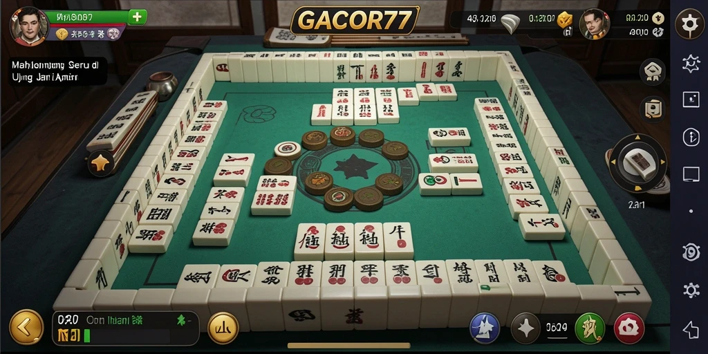 Tampilan gameplay Mahjong yang menarik di GACOR77.