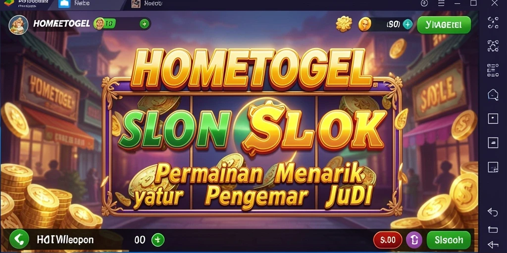 Screenshot gameplay HOMETOGEL yang menampilkan aksi slot yang mendebarkan.