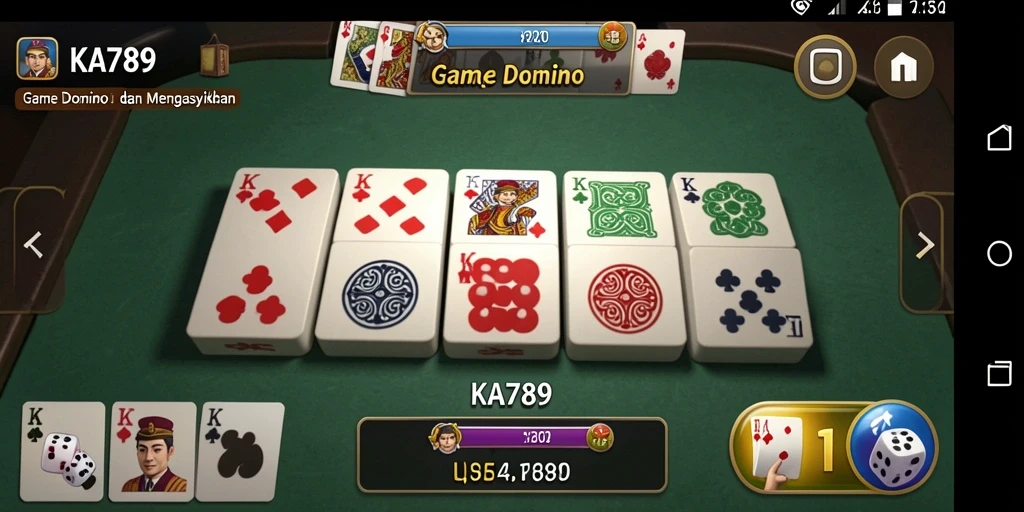Tampilan gameplay KA789 yang menarik dan seru dalam permainan Domino.