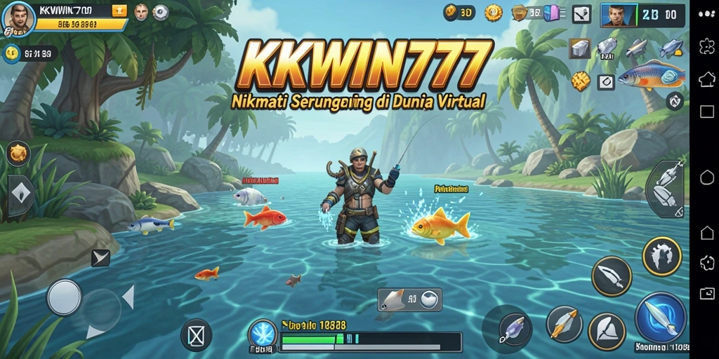 Tampilan gameplay menarik dari KKWIN777 saat menangkap ikan.