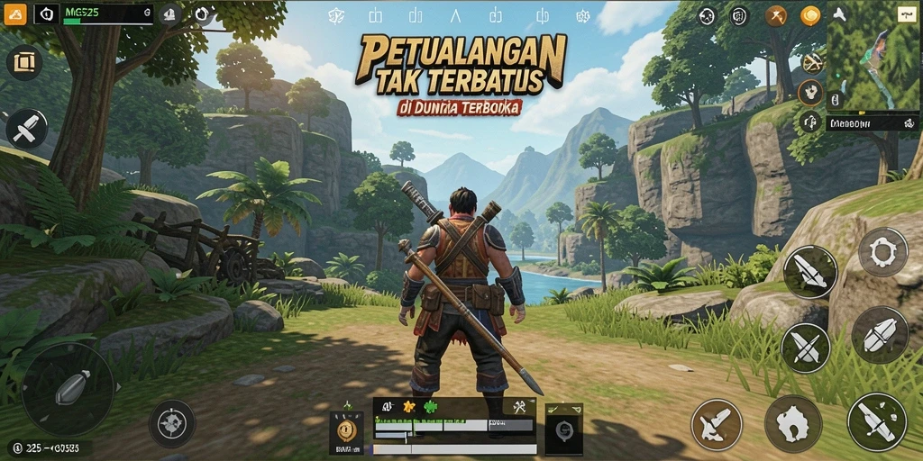 Tampilan Gameplay MG525 dengan aksi eksplorasi yang seru.