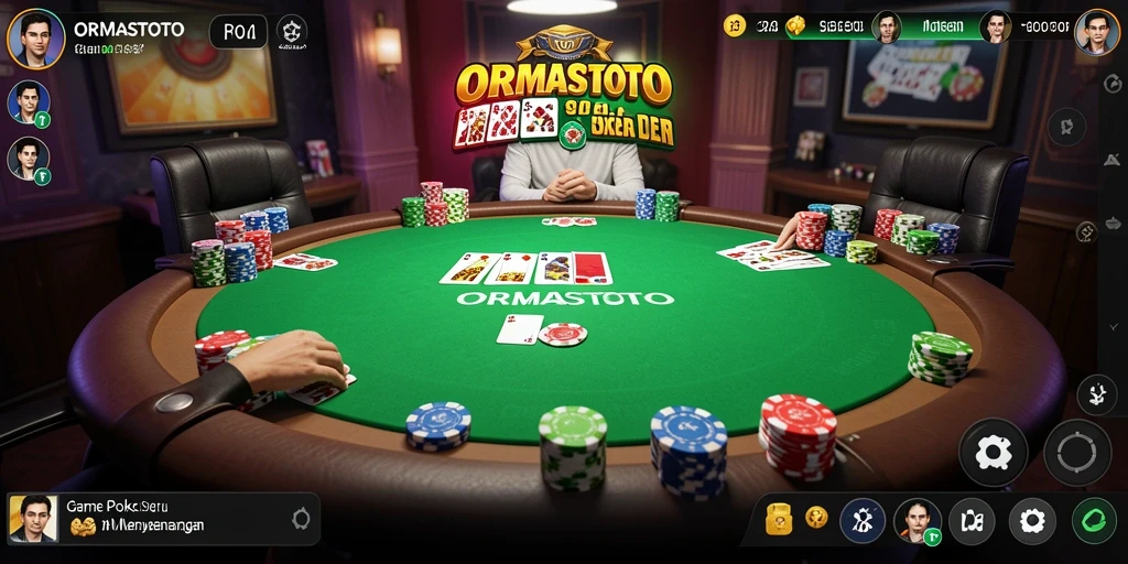 Tampilan gameplay Poker yang menarik di ORMASTOTO.