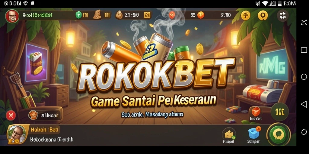 Tampilan gameplay ROKOKBET yang menarik dan penuh warna.