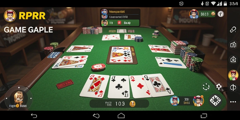 Tampilan seru gameplay Gaple yang mendebarkan di RPRR.