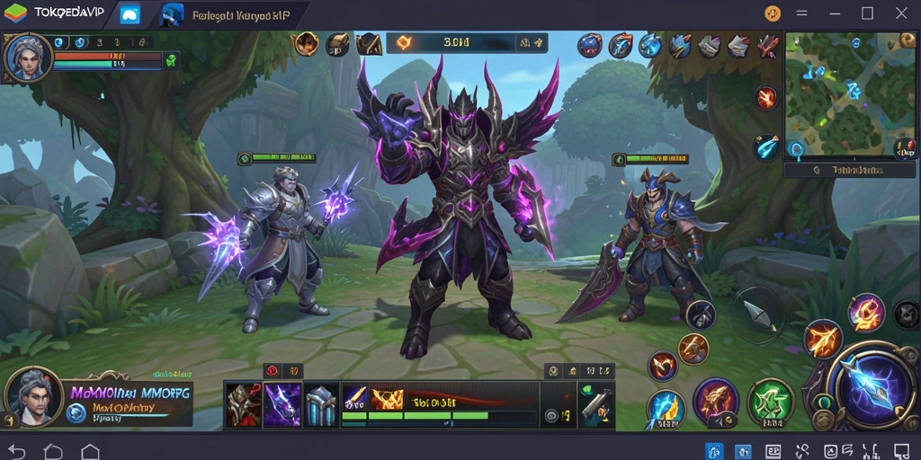 Screenshot gameplay TOKOPEDIAVIP menampilkan aksi seru dalam pertempuran MMORPG.